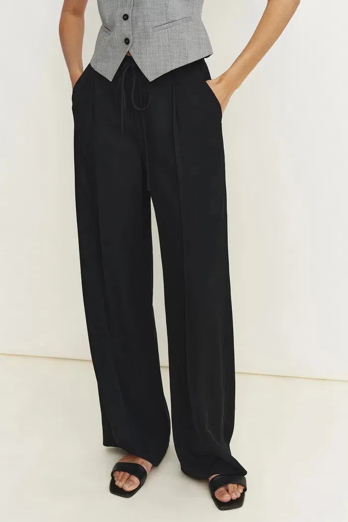 Shakti Barrel Leg Casual Pants in Silk-Like Acetate sold by Fabrique