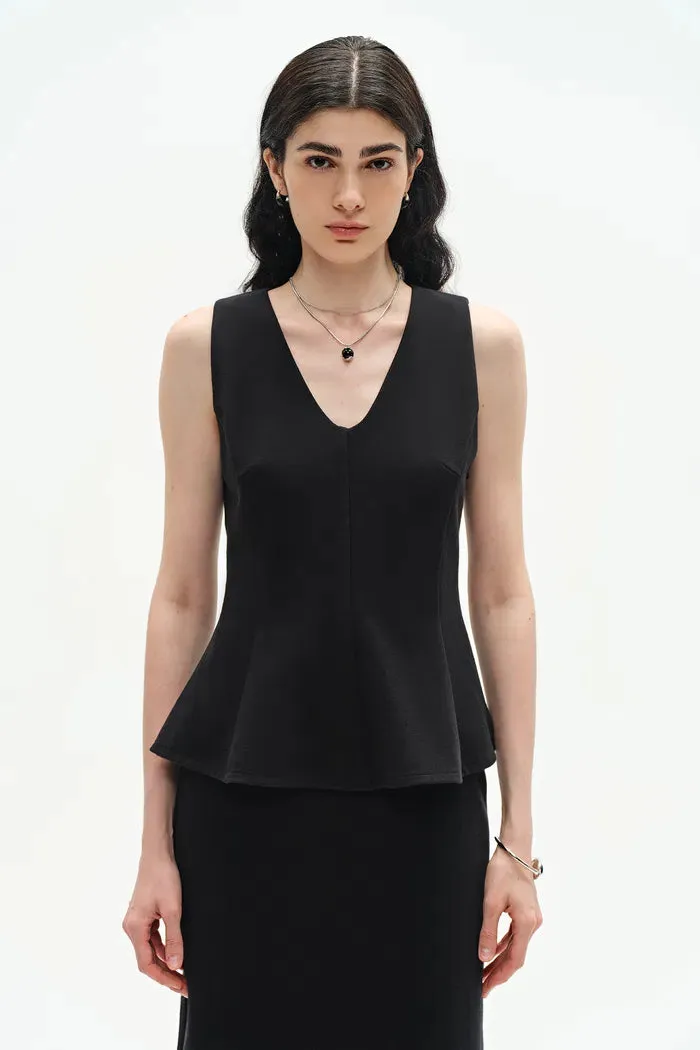 Alina Sculpted Sleeveless Top in Cotton Blend sold by Fabrique product image thumbnail 5