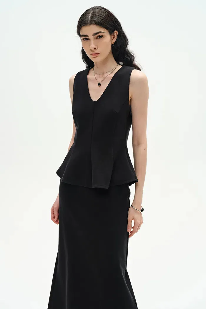 Alina Sculpted Sleeveless Top in Cotton Blend sold by Fabrique product image thumbnail 2