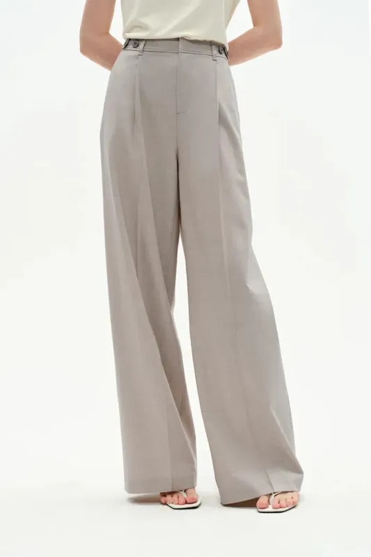 Halina Tailored Trousers in Merino Wool Blend made by Fabrique