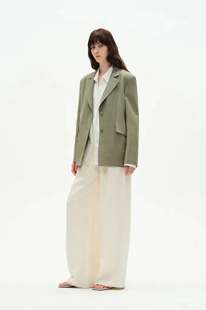 Graf Sage Green Suit Jacket in Linen Blend sold by Fabrique product image thumbnail 4