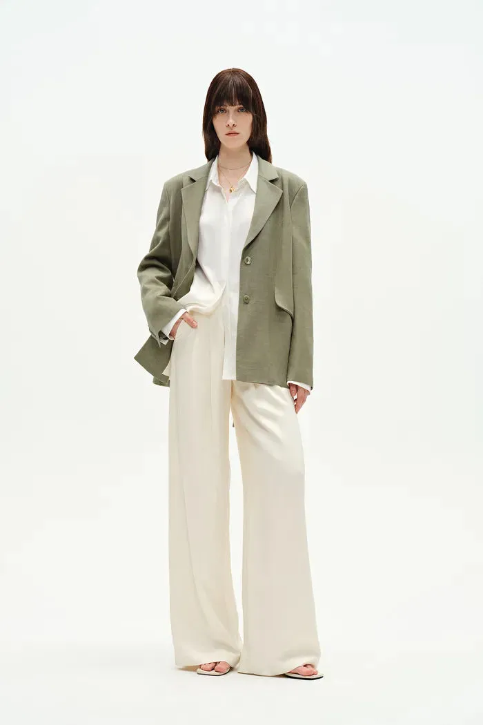 Graf Sage Green Suit Jacket in Linen Blend sold by Fabrique product image thumbnail 5