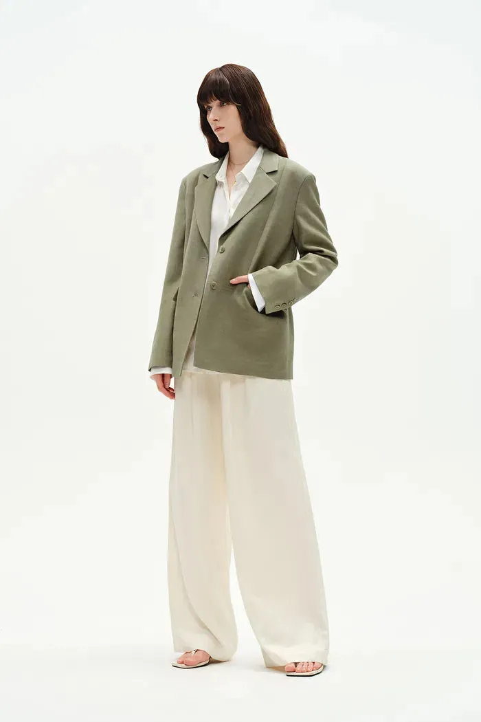 Graf Sage Green Suit Jacket in Linen Blend sold by Fabrique product image thumbnail 3