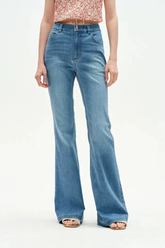 Deni Fitted Bootcut Jeans in Stretch Denim sold by Fabrique