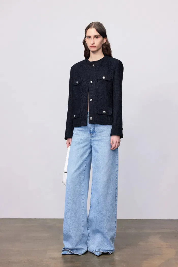 Gloria Navy Coat in Wool Tweed sold by Fabrique product image thumbnail 3