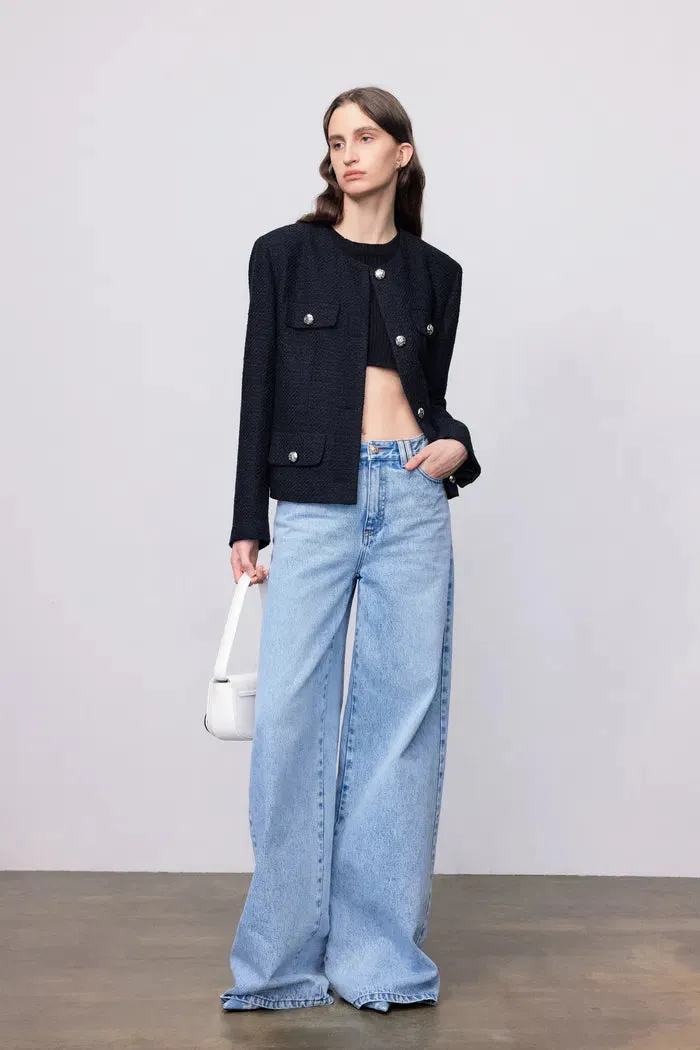 Gloria Navy Coat in Wool Tweed sold by Fabrique product image thumbnail 4