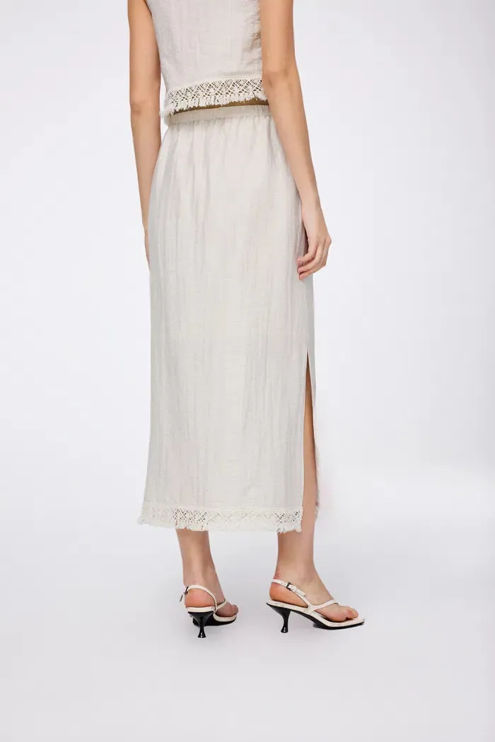 Velia Fringed Vest Set in Cotton Linen sold by Fabrique product image thumbnail 4