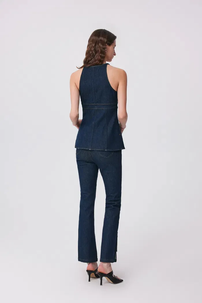 Gus Peplum Vest in Tencel Denim sold by Fabrique product image thumbnail 4
