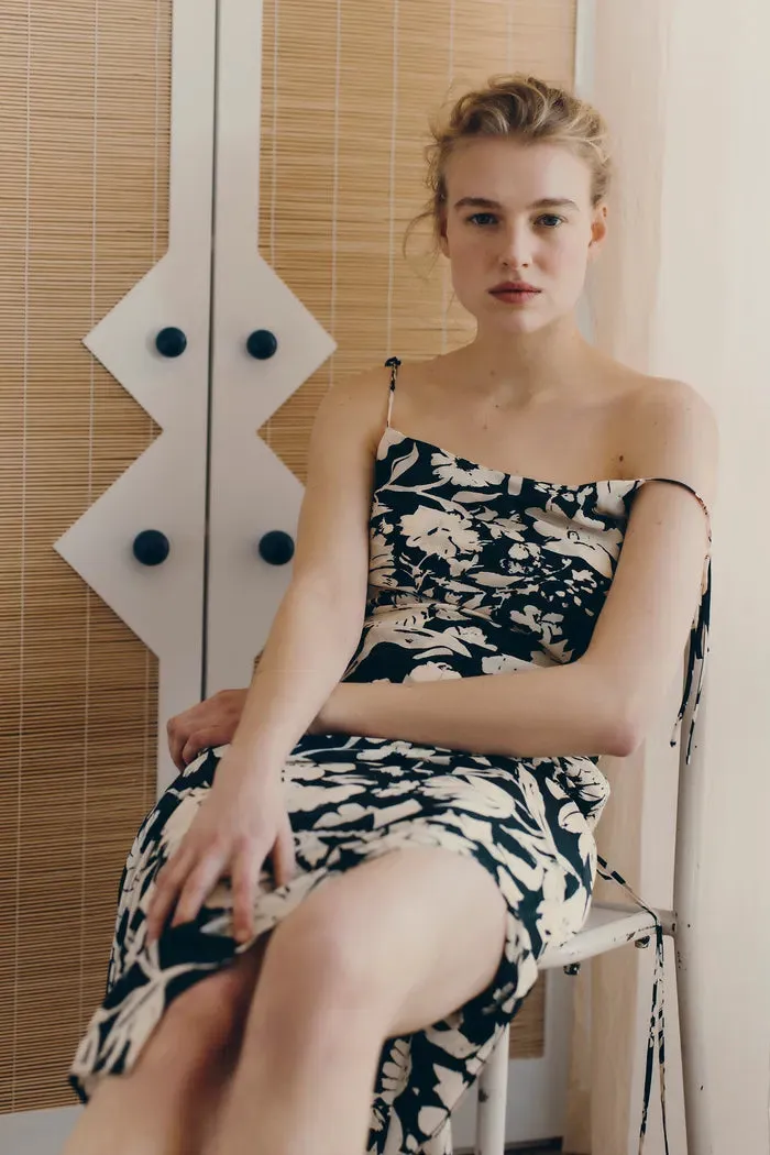 Cataline Cami Wrap Dress in Silk Crepe De Chine sold by Fabrique product image thumbnail 4