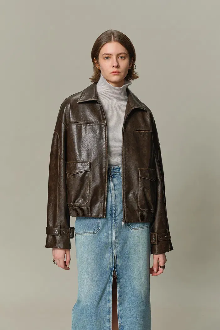 Mei Biker Jacket in Vegan Leather sold by Fabrique product image thumbnail 4