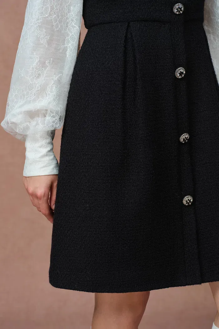 Julie Two Piece Dress in Lace and Tencel-Linen with French Bouclé sold by Fabrique product image thumbnail 5