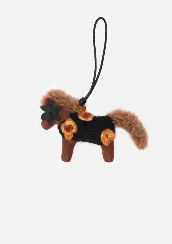 Pegasus with Flower Eye Crochet Bag Charm sold by Fabrique