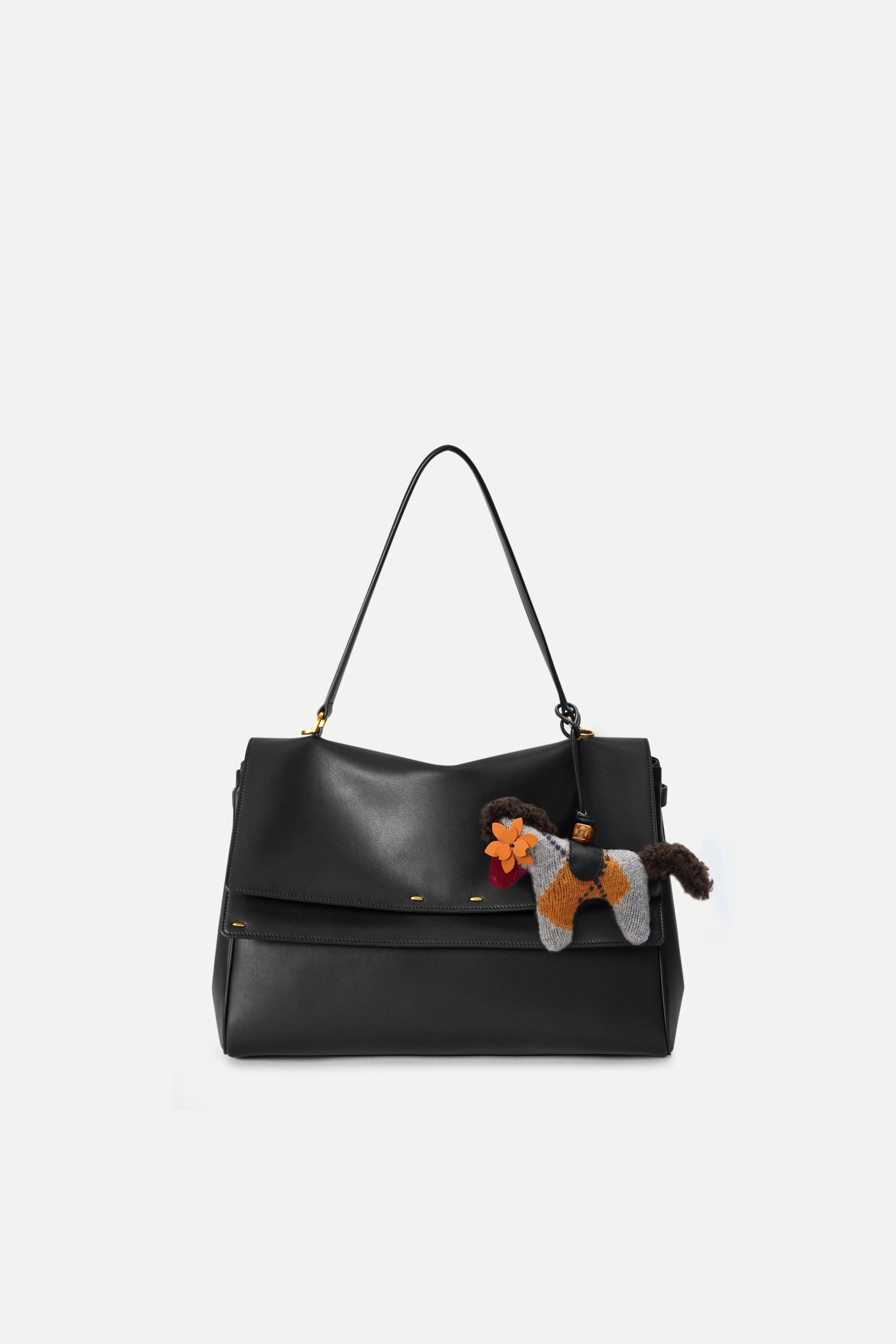 Phillipa Knit Gingham Flower Eye Pony Bag Charm sold by Fabrique product image thumbnail 4