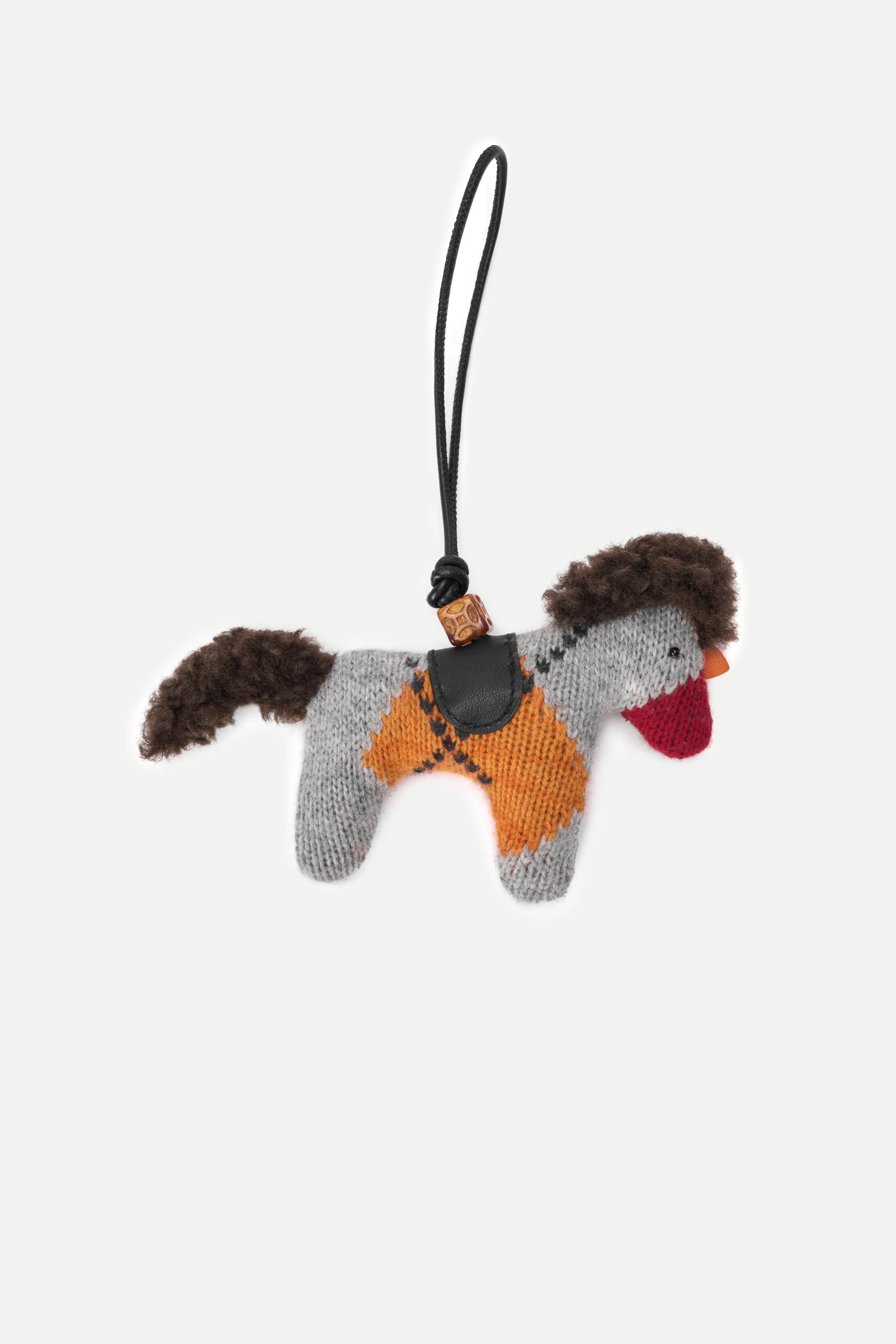 Phillipa Knit Gingham Flower Eye Pony Bag Charm sold by Fabrique product image thumbnail 2