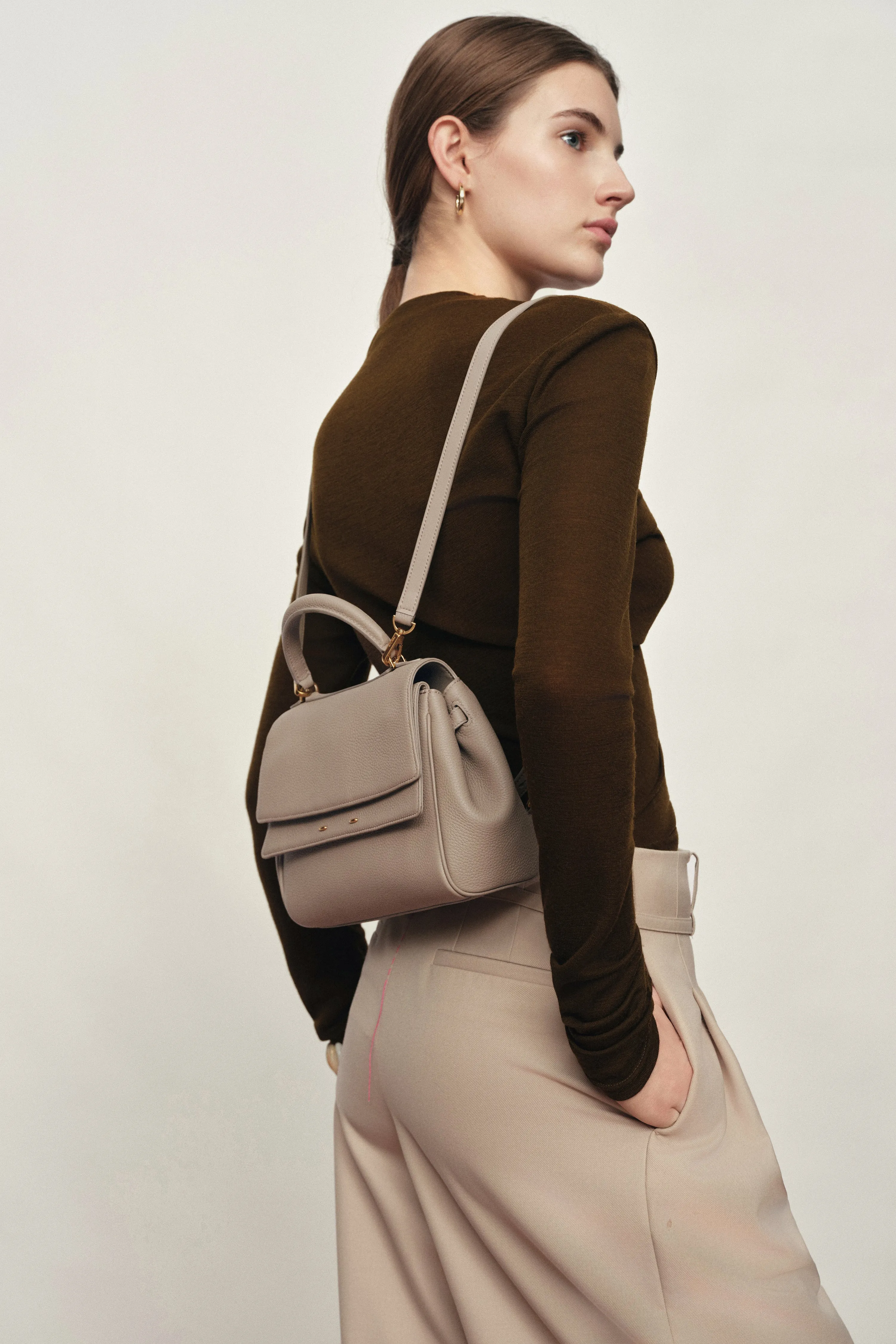 Rialto Small Handbag in Pebble-Grain Top-Grain Cowhide Leather sold by Fabrique product image thumbnail 4