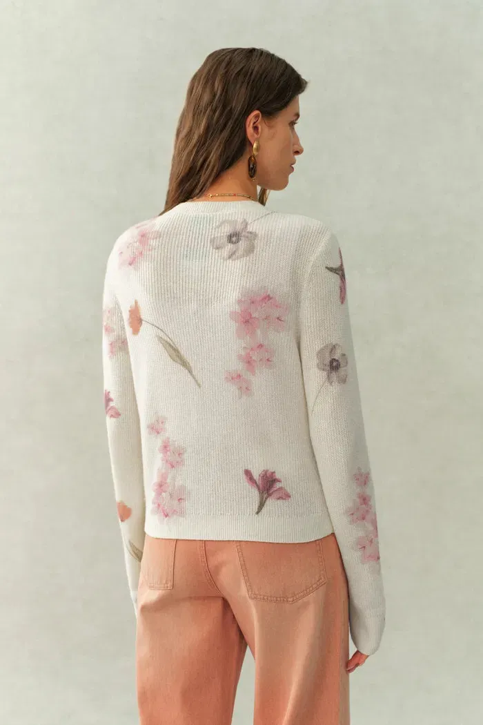 Yuffie Flora Knit Cardigan in Merino-Alpaca with Lyocell sold by Fabrique product image thumbnail 4