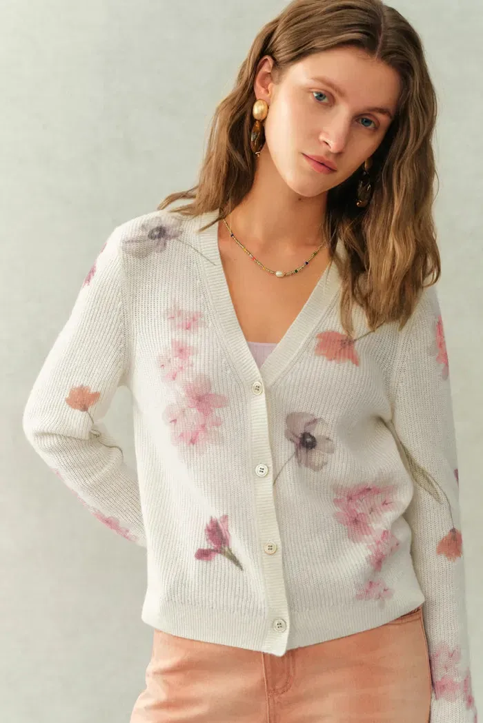 Yuffie Flora Knit Cardigan in Merino-Alpaca with Lyocell sold by Fabrique product image thumbnail 3