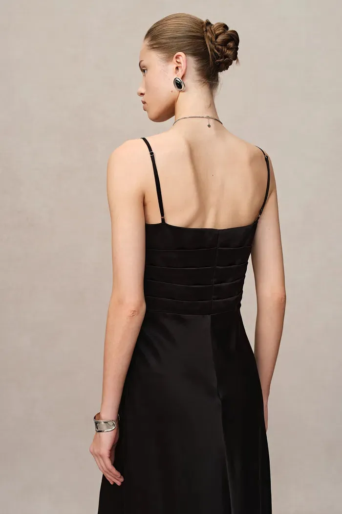 Rosa Lace Panel Slip Dress in Premium Japanese Soalon™ sold by Fabrique product image thumbnail 2