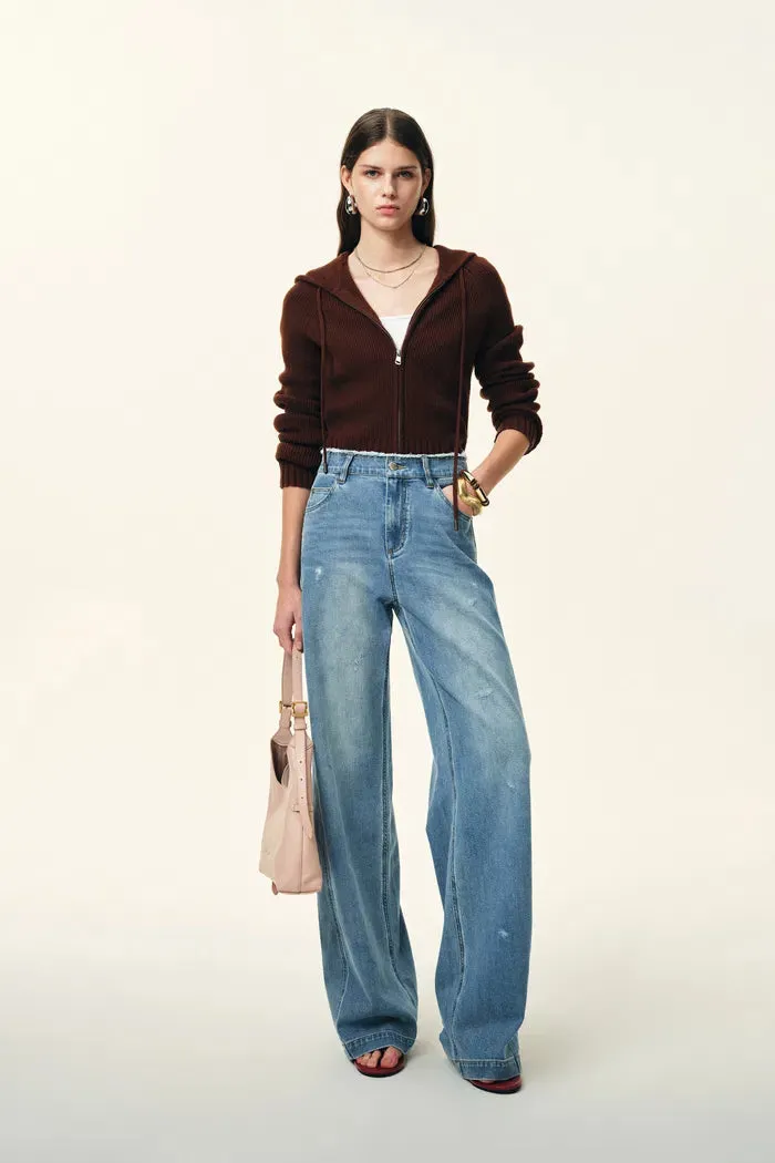 Raven Side Seams Wide Leg Jeans in Lightweight Cotton Denim sold by Fabrique product image thumbnail 2