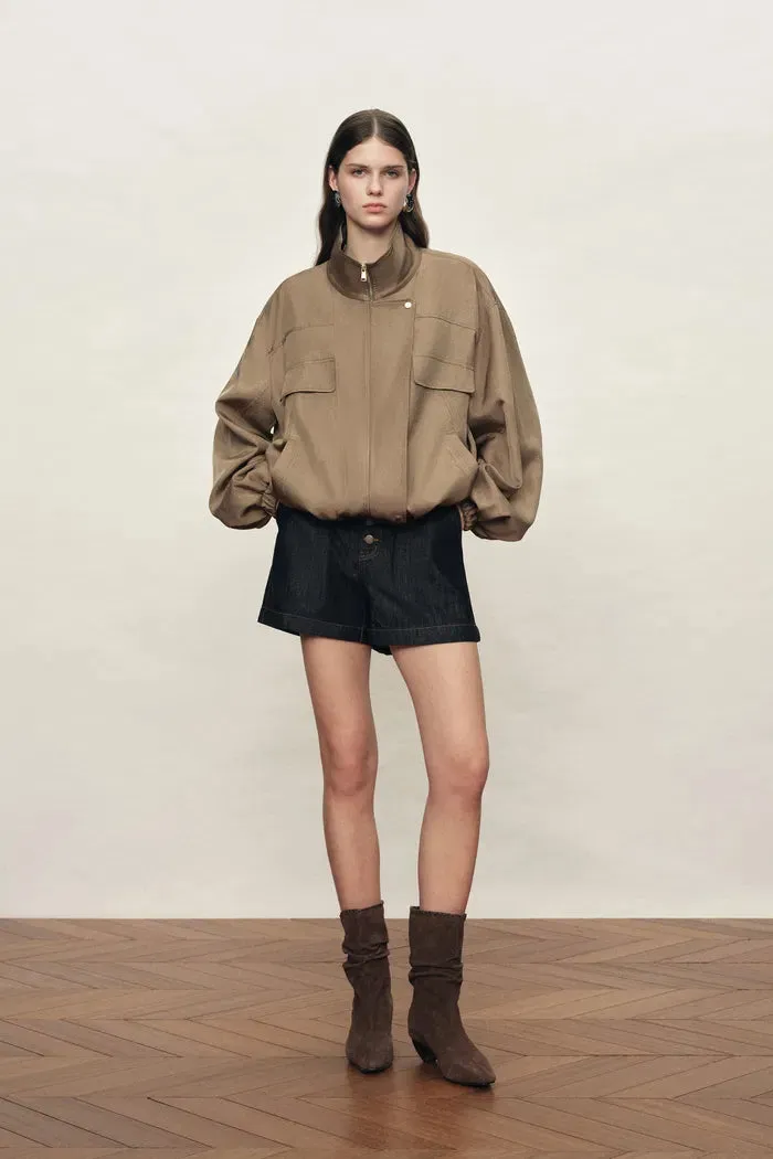 Aurin Bubble Hem Jacket in Satin Acetate sold by Fabrique product image thumbnail 3