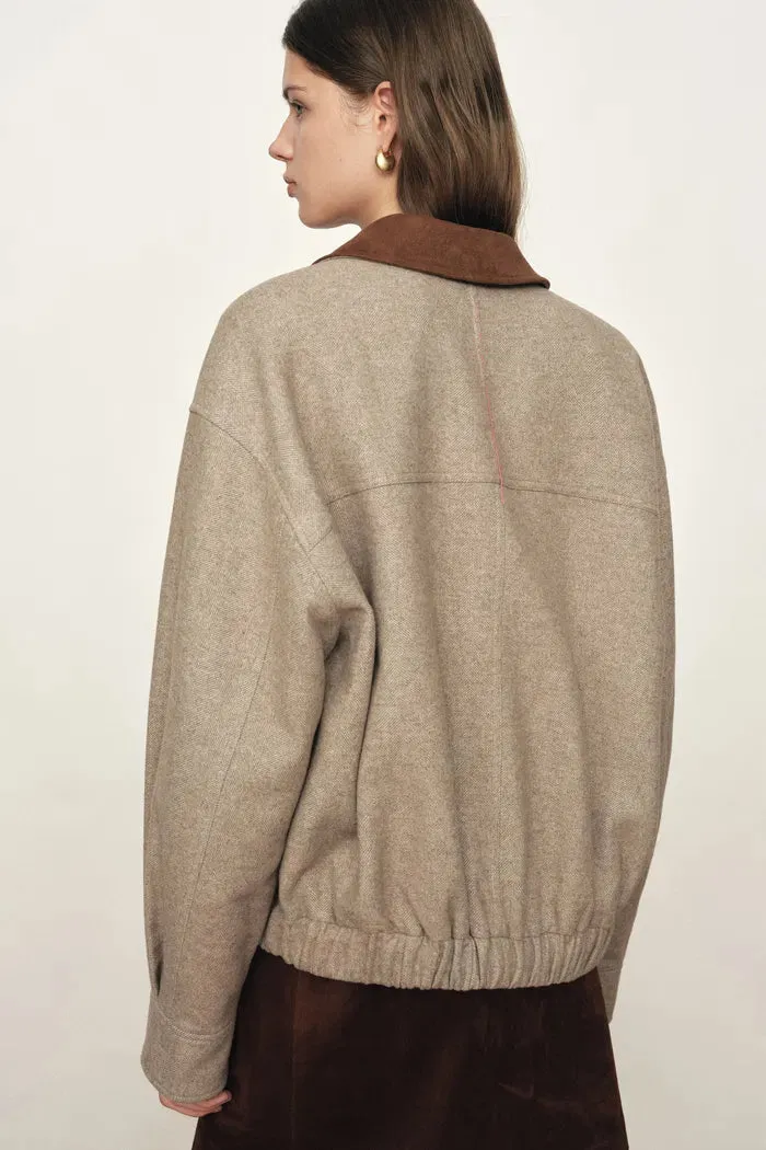 Dakota Tweed Baseball Jacket in Wool sold by Fabrique product image thumbnail 4