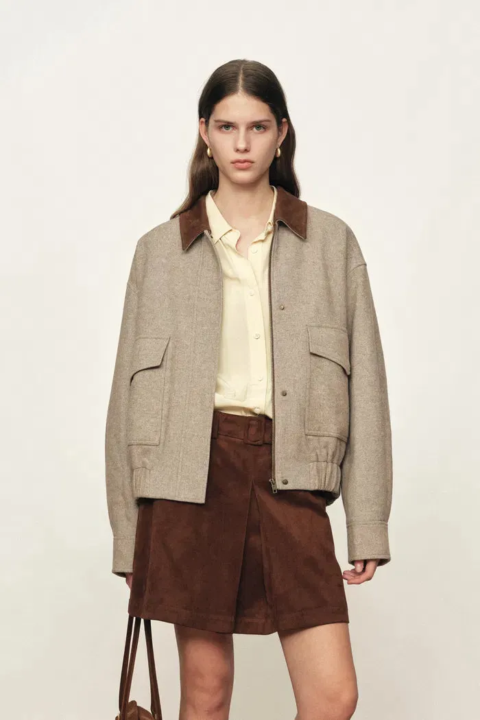 Dakota Tweed Baseball Jacket in Wool sold by Fabrique product image thumbnail 2
