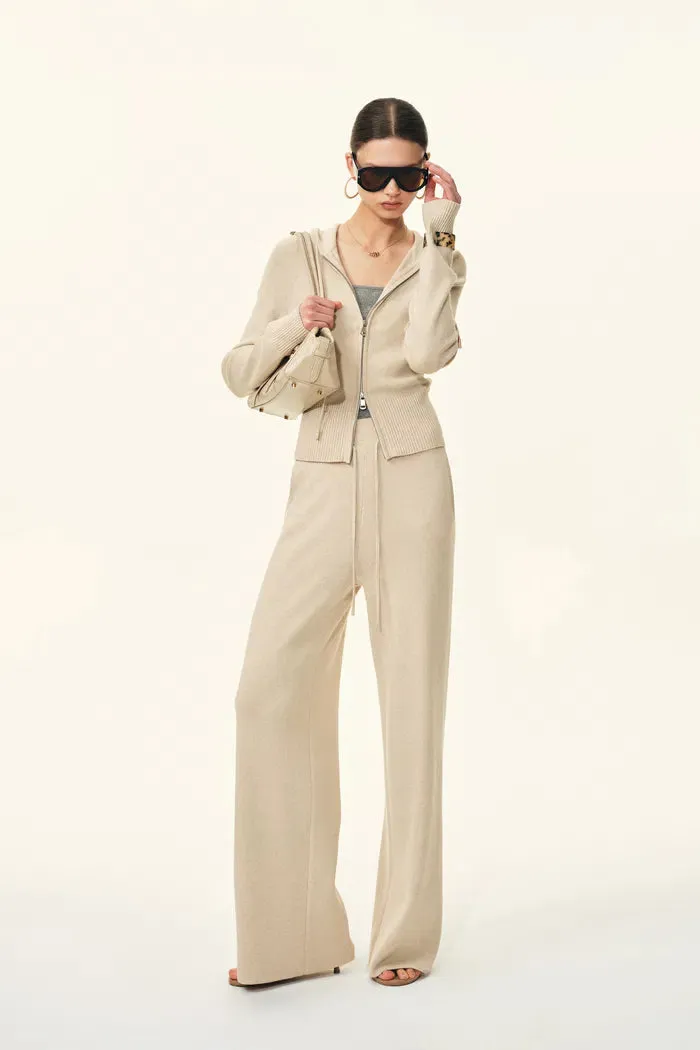 Vivi Drawstring Elastic-Waist Knit Lounge Pants In Merino Wool Blend sold by Fabrique product image thumbnail 2