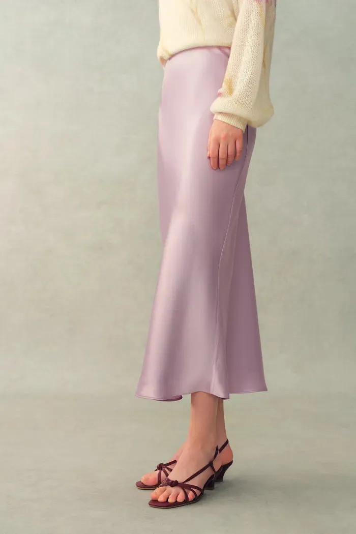 Moon Bias-Cut Fishtail Skirt In Acetate Satin sold by Fabrique product image thumbnail 5