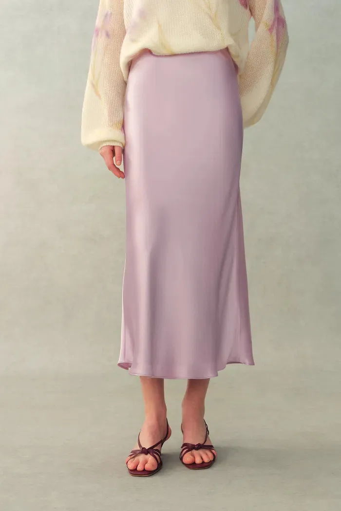 Moon Bias-Cut Fishtail Skirt In Acetate Satin sold by Fabrique product image thumbnail 2