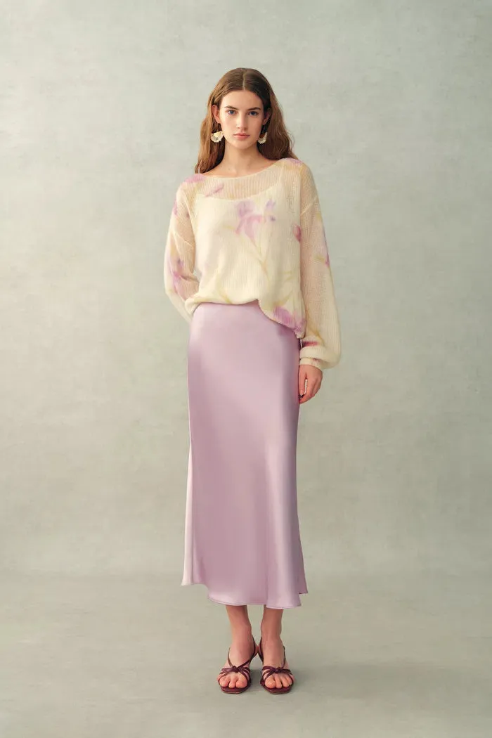 Moon Bias-Cut Fishtail Skirt In Acetate Satin sold by Fabrique product image thumbnail 4