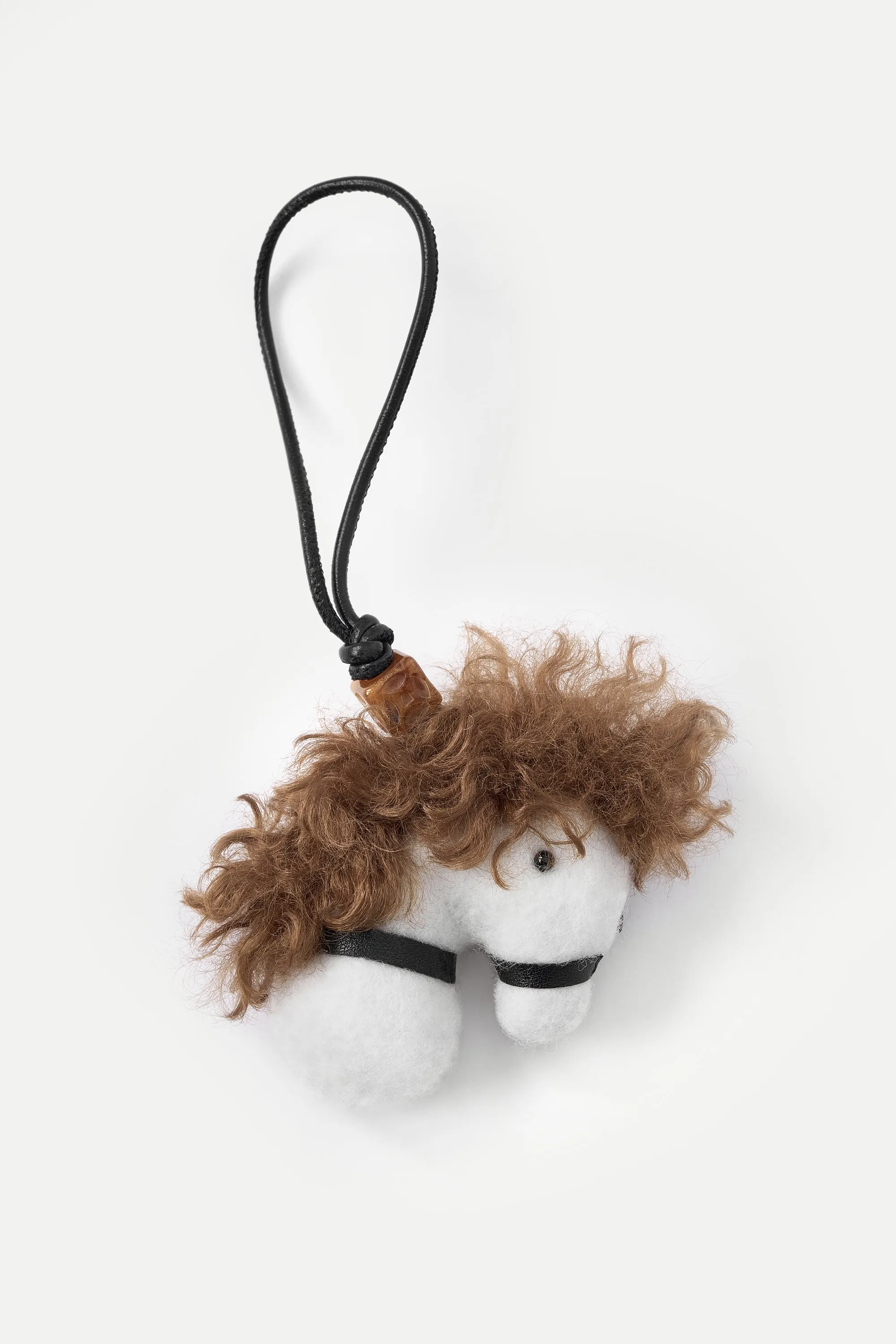 Sita Pony Bag Charm in Wool Felt and Leather sold by Fabrique product image thumbnail 2
