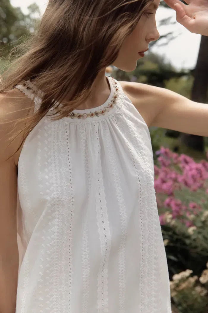 Hazel Halter Neck Sleeveless Top in Cotton sold by Fabrique product image thumbnail 4