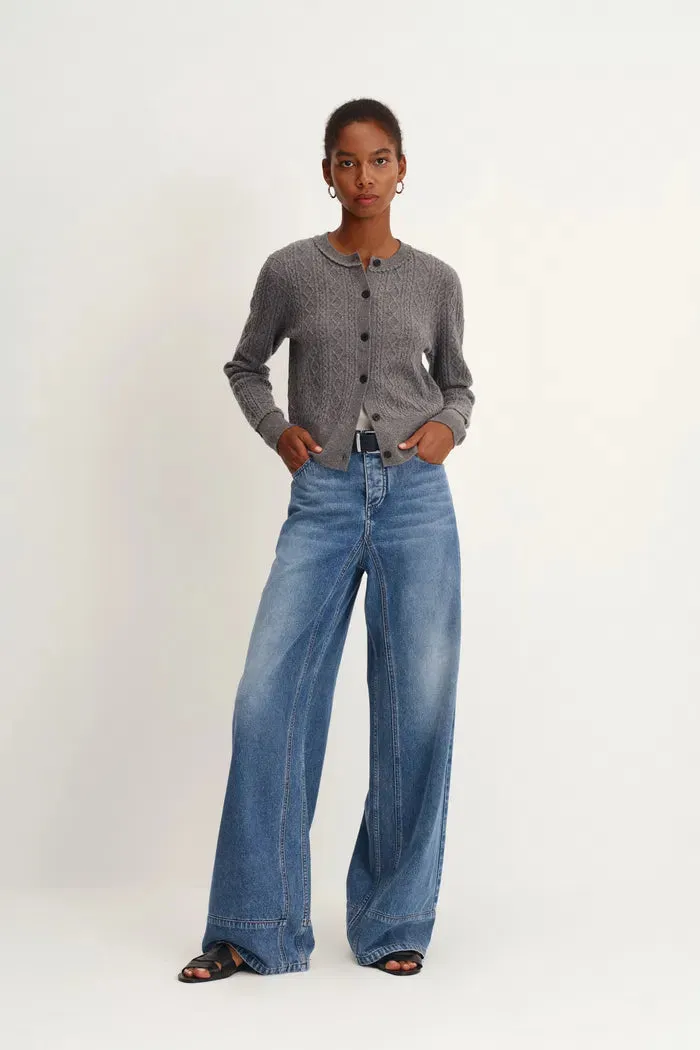 Glaire Zip Fly Straight Wide Leg Jeans in Lyocell Denim - Updated Fit sold by Fabrique product image thumbnail 2