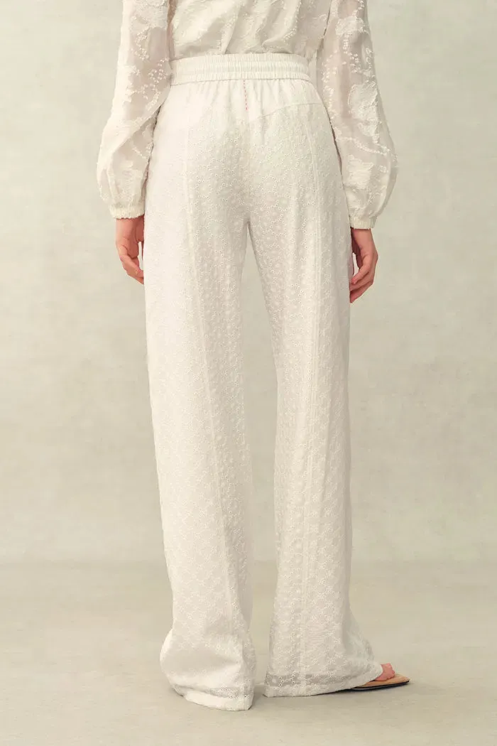 Ava Floral Drawstring Pants in Lace sold by Fabrique product image thumbnail 3