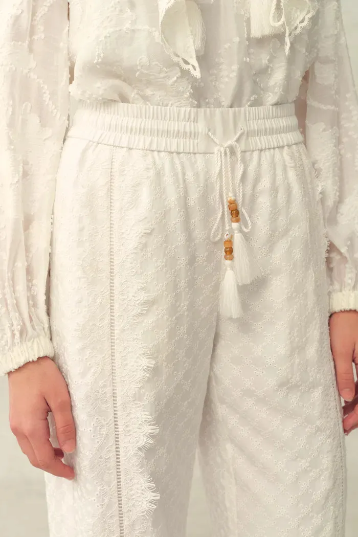 Ava Floral Drawstring Pants in Lace sold by Fabrique product image thumbnail 4