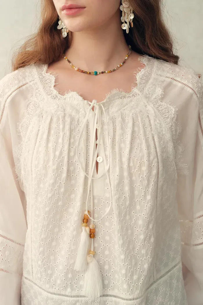 Amaya Puff-Sleeve Long Sleeve Top in Lace sold by Fabrique product image thumbnail 5