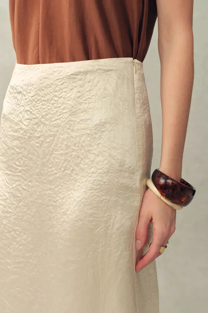 Aurelia Laced Cutout Skirt in Acetate Satin sold by Fabrique product image thumbnail 4