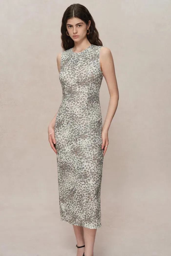 Leopard Handstitched Sequin Midi Dress in Stretch Sequin Mesh sold by Fabrique product image thumbnail 5
