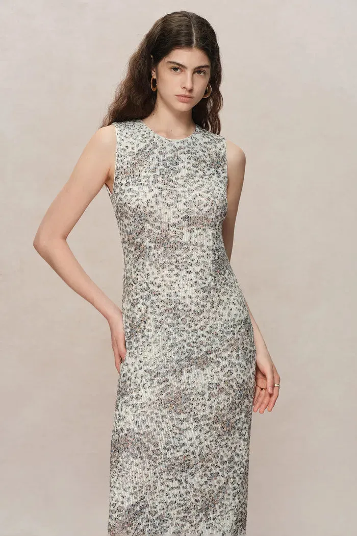 Leopard Handstitched Sequin Midi Dress in Stretch Sequin Mesh sold by Fabrique product image thumbnail 4