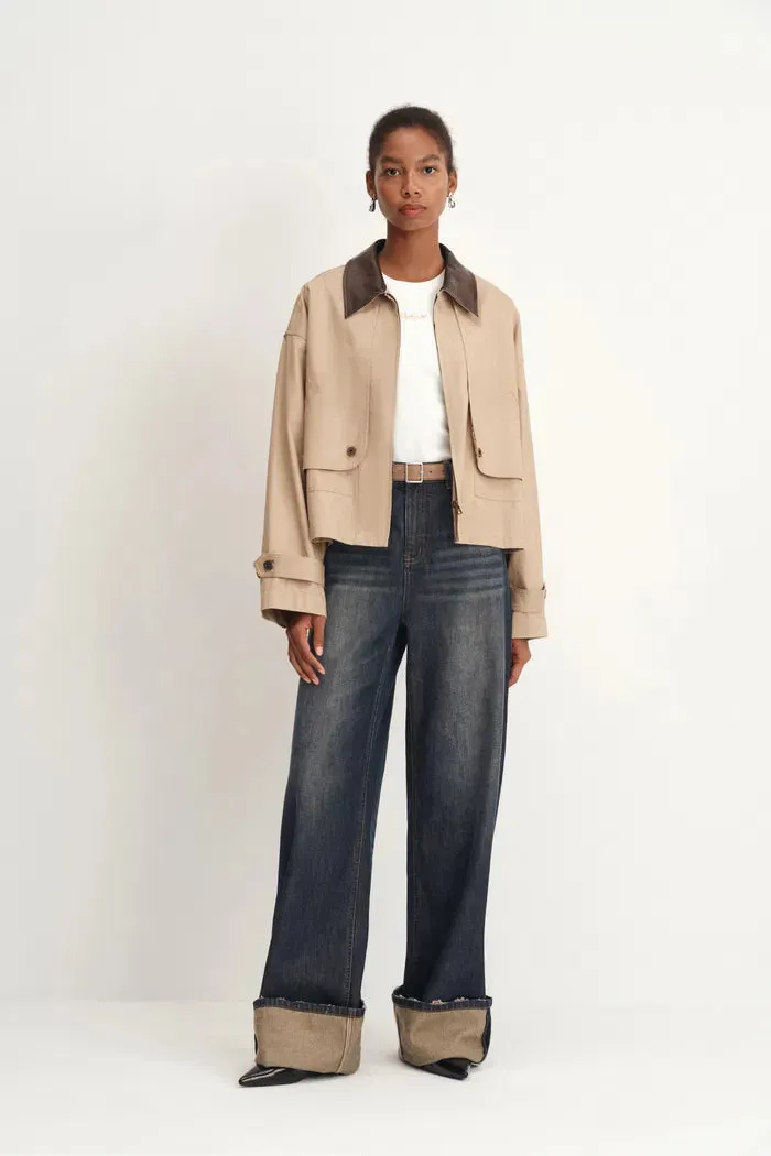 Paz Contrast Folded Cuff Washed Cuffed Jeans sold by Fabrique product image thumbnail 2