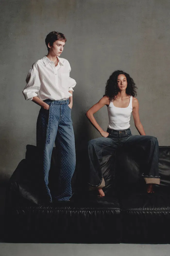 Paz Contrast Folded Cuff Washed Cuffed Jeans sold by Fabrique product image thumbnail 3