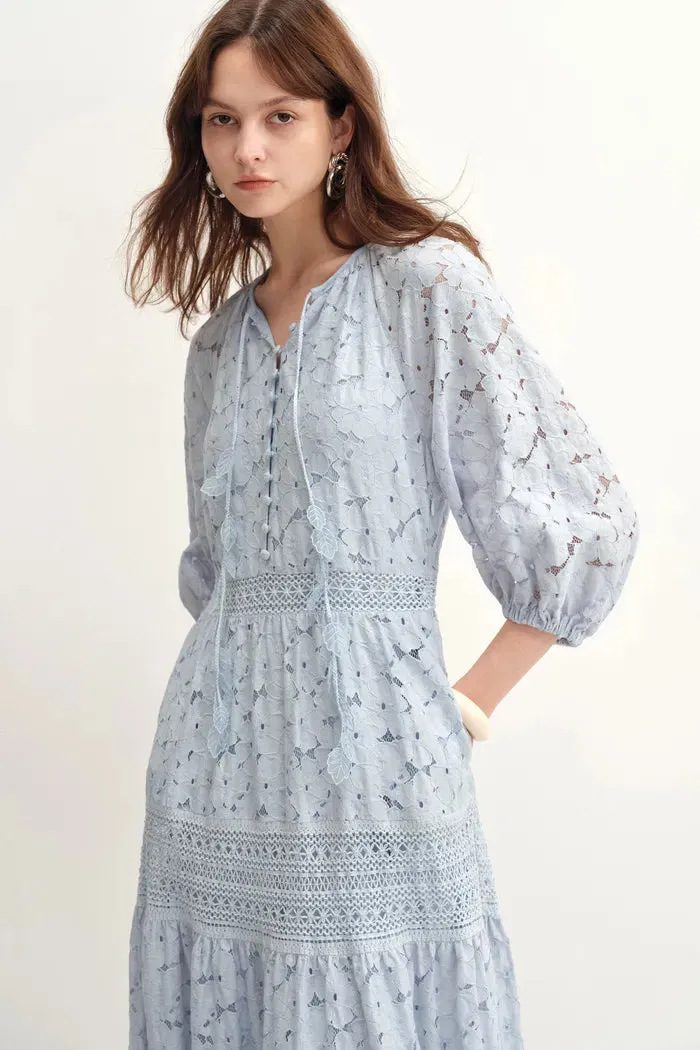 Nora Laced Open Knit Midi Dress sold by Fabrique product image thumbnail 4