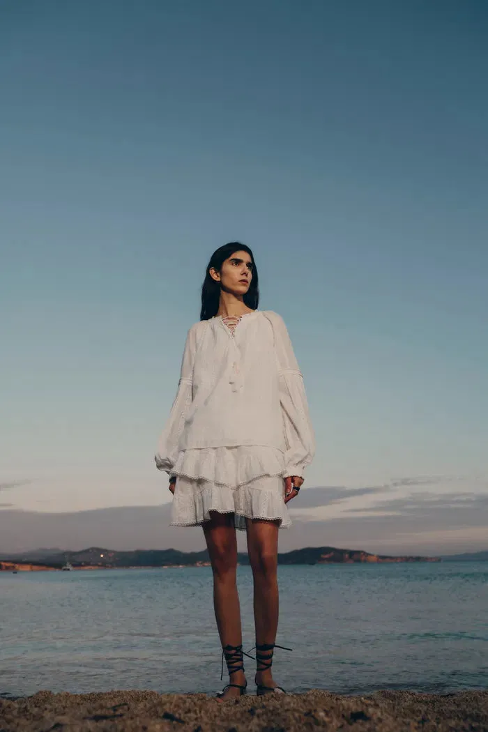 Vicky Puff Sleeve Top and Skirt in Fine Cotton Voile sold by Fabrique product image thumbnail 3