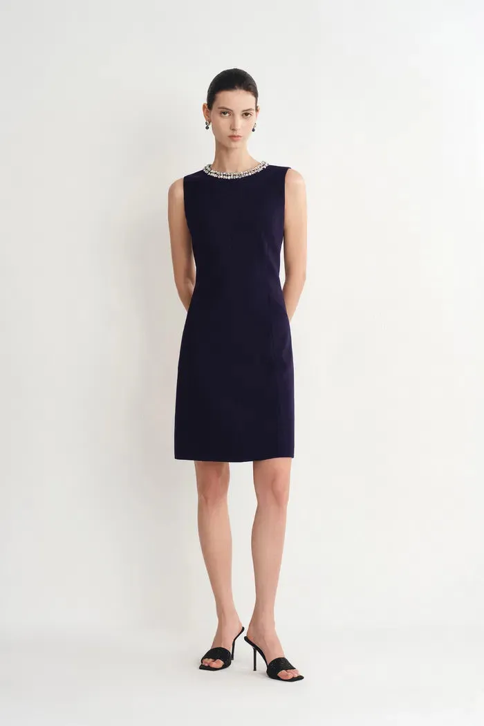Joanne Jeweled Collar Sleeveless Dress Acetate Blend sold by Fabrique product image thumbnail 3