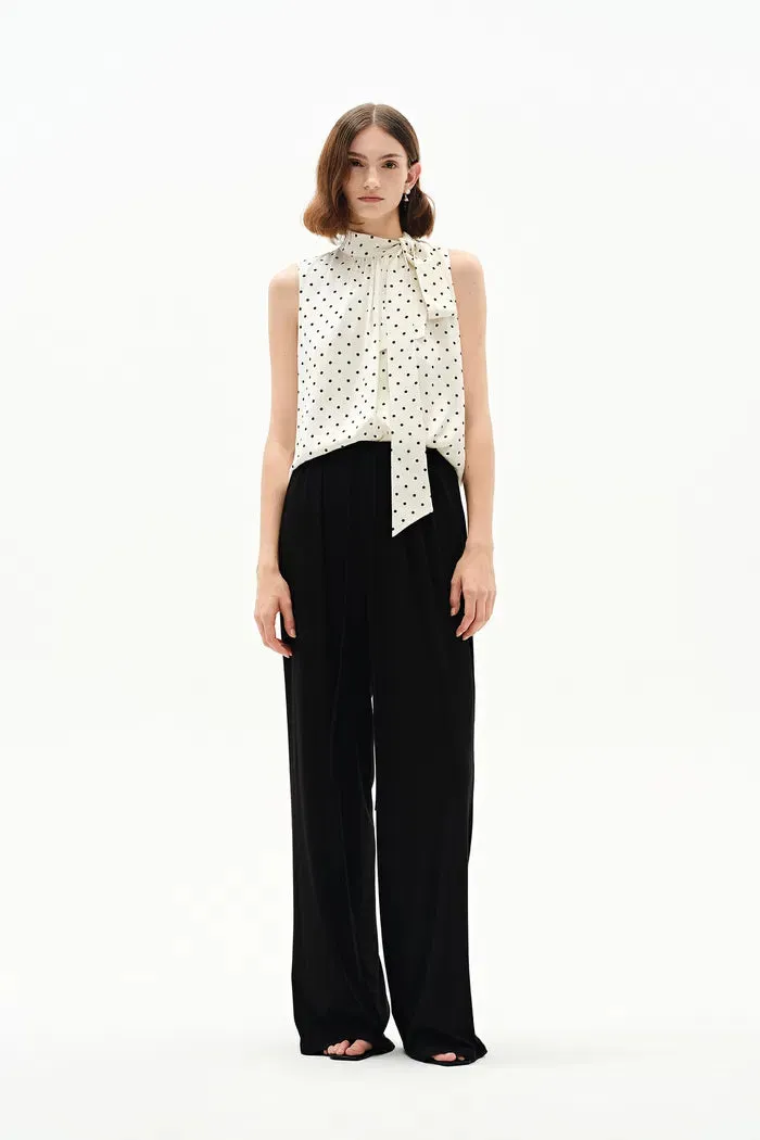 Elen Polka Dot Halter Neck Sleeveless Top in Mulberry Silk sold by Fabrique product image thumbnail 5