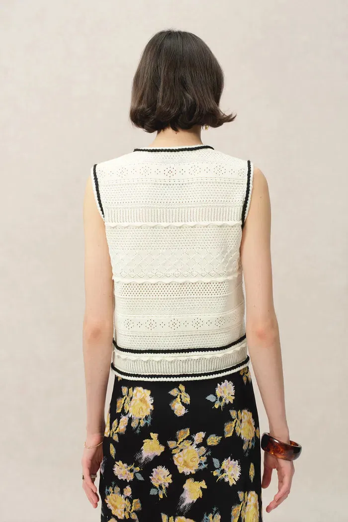Silvy Sleeveless Vest Top in Cotton Blend Knit sold by Fabrique product image thumbnail 5