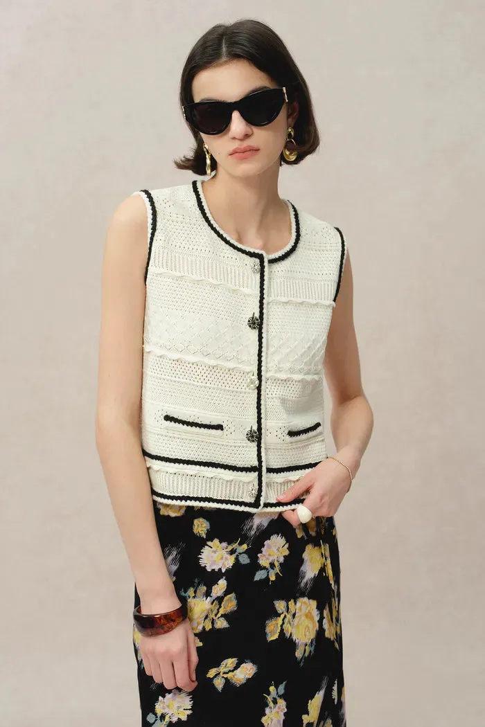 Silvy Sleeveless Vest Top in Cotton Blend Knit sold by Fabrique product image thumbnail 2