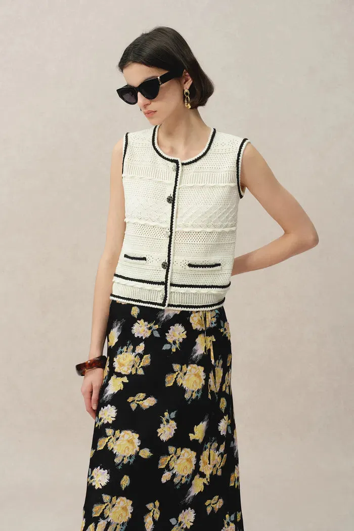 Silvy Sleeveless Vest Top in Cotton Blend Knit sold by Fabrique product image thumbnail 4