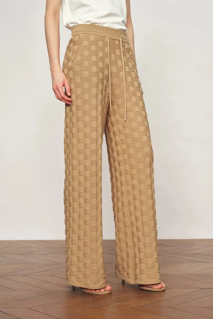 Elowen Plaid Textured Knit Cardigan and Pants in Cotton Blend Knit sold by Fabrique product image thumbnail 5