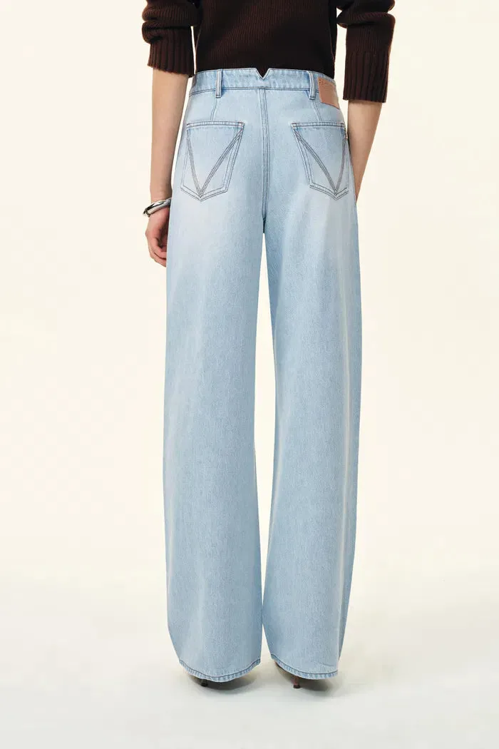 Luna Patchwork Soft Barrel Leg Jeans in Cotton Denim sold by Fabrique product image thumbnail 5